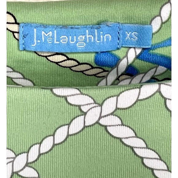 J MCLAUGHLIN Green Coastal Starfish Catalina Sleeveless Rouched Sage Dress XS - Picture 4 of 6